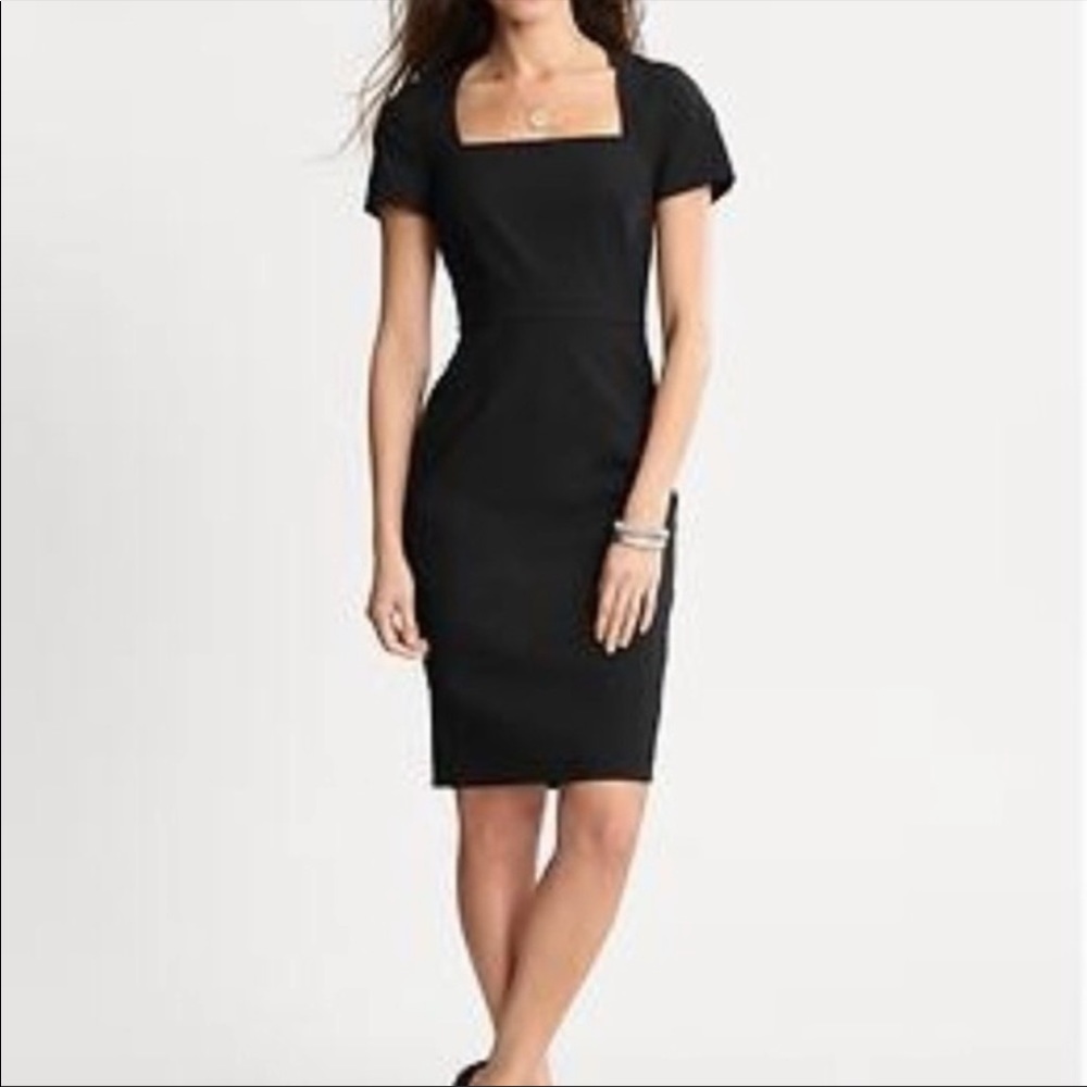 Navy blue banana republic formal dress